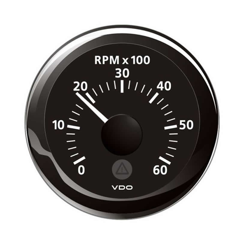 VDO ViewLine Tachometer 6.000 RPM Black 52mm